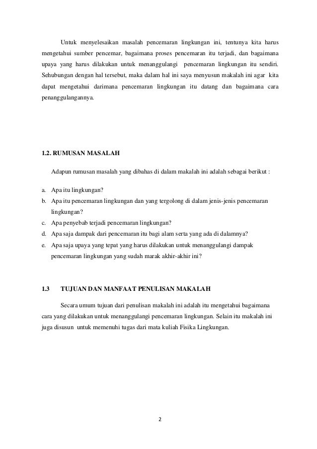 Makalah Lingkungan