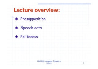 Ling1003 08 Lecture 14 Slides | PDF