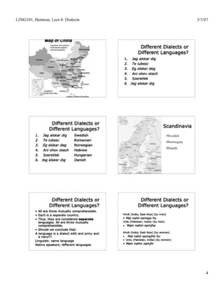 Ling101.lecture4,dialects