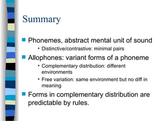 Phonology: The study of sound patterns in language | PPT