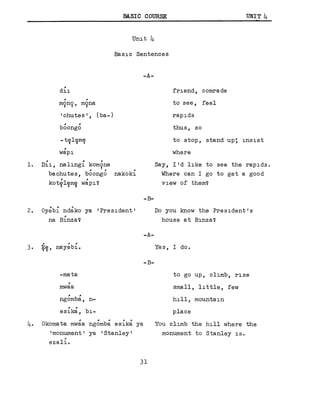 Lingala Script Learn Lingala - FSI Basic Course | PDF
