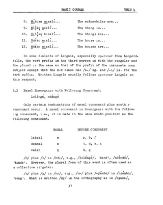 Lingala Script Learn Lingala - FSI Basic Course | PDF