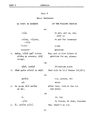 Lingala Script Learn Lingala - FSI Basic Course | PDF