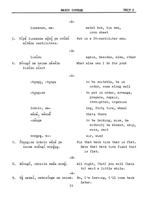 Lingala Script Learn Lingala - FSI Basic Course | PDF