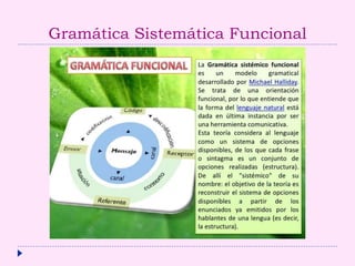 Gramática Sistemática Funcional
 