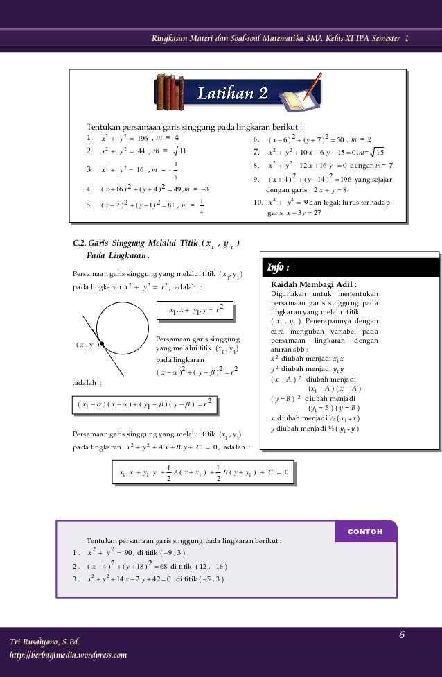 Materi lingkaran kelas 11 pdf
