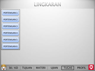 PERTEMUAN 1

PERTEMUAN 2

PERTEMUAN 3

PERTEMUAN 4

PERTEMUAN 5

PERTEMUAN 6




    SK/ KD    TUJUAN   MATERI   UJIAN   TUGAS   PROFIL
 