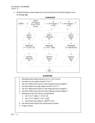Lingkaran, konversi suhu, bilangan ganjil, diskriminan | PDF