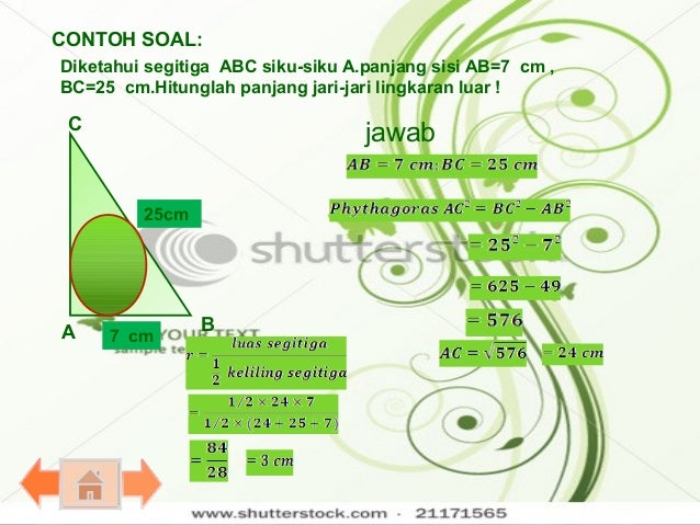 Lingkaran Luar Dalam Segitiga Lingkaran Luar Dalam Segitiga