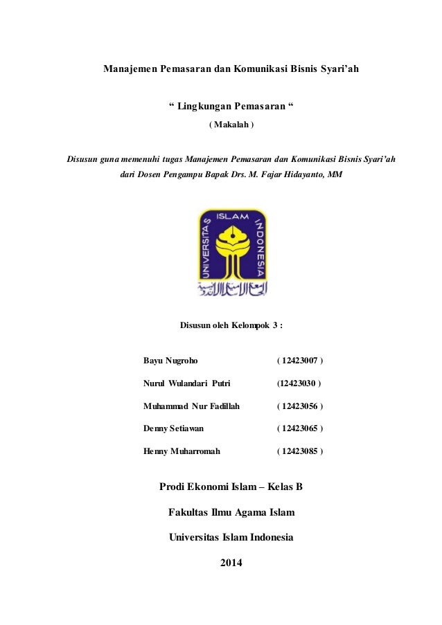 Contoh Makalah Marketing Mix