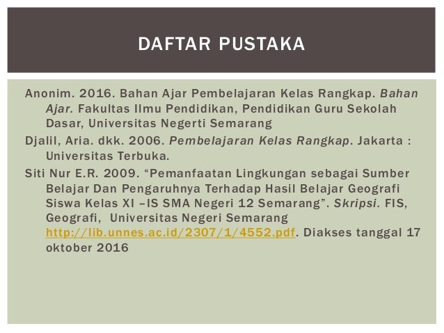 Lingkungan sebagai Sumber Belajar
