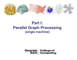 Part I:
Parallel Graph Processing
(single machine)
Human connectome.
Gerhard et al., Frontiers in Neuroinformatics 5(3), 2011
2
NA = 6.022 ⇥ 1023
mol 1
Paul Burkhardt, Chris Waring An NSA Big Graph experiment
 