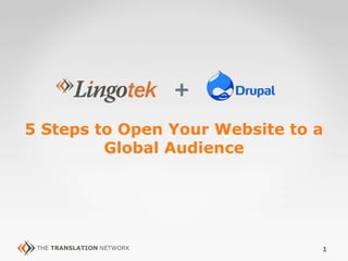 +
5 Steps to Open Your Website to a
         Global Audience




 THE TRANSLATION NETWORK        1
 