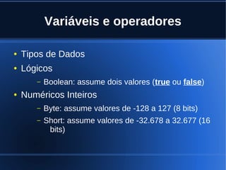 Linguagem de Programação Estruturada com Java-Aula2 | PDF