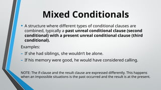 TOPIC ON UNREAL CONDITIONALS ON LINGQUISTIC 101 | PPTX