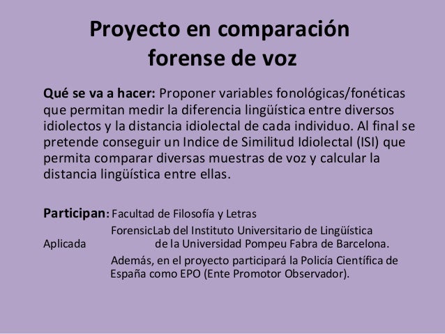 La lingüística forense y sus líneas de investigación