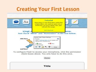Creating Your First Lesson 