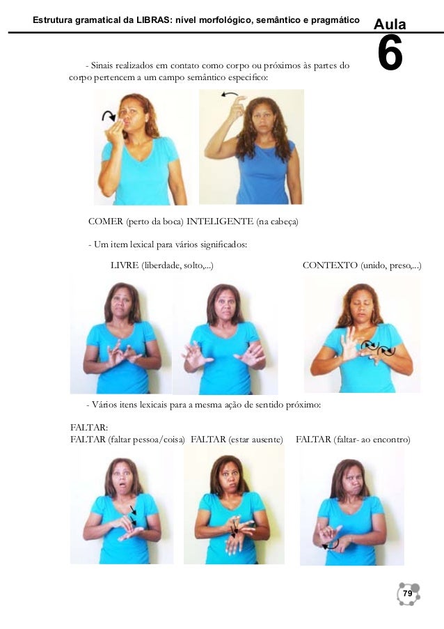 Lingua brasileira de sinais libras aula 6