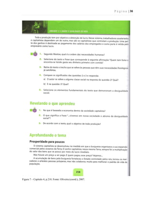 P á g i n a | 30
Figura 7 – Capítulo 4, p.218. Fonte: Oliveira (coord.), 2007.
 