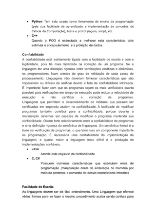 Linguagem de programação | DOCX