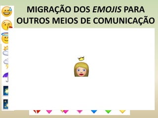 MIGRAÇÃO DOS EMOJIS PARA
OUTROS MEIOS DE COMUNICAÇÃO
 