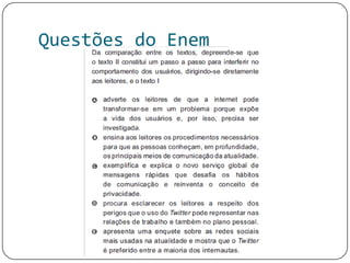 Questões do Enem
 