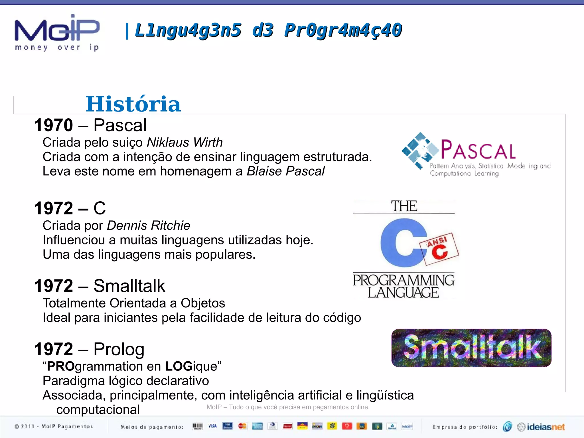 Futuro das Linguagens de Programação RoadMap 