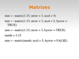 Procura no site do R (manuais e listas de e-mail): 