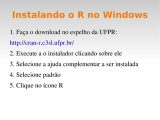 Apêndice: Integração de R com Banco de Dados MySQL 