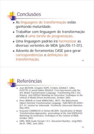 Linguagens de Transformação de Modelos