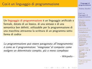 Linguaggidiprogrammazione | PPT