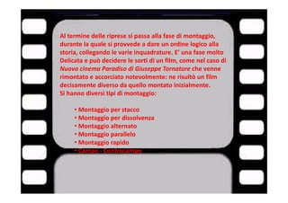Linguaggio Cinematografico