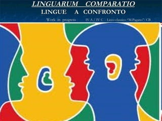LINGUARUM  COMPARATIO   LINGUE  A  CONFRONTO   Work  in  progress   IV A / IV C  - Liceo classico “M.Pagano”- CB 