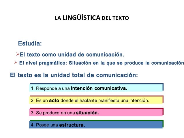 Linguistica del texto caracteristicasy tipos