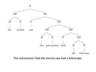 The astronomer that the tourist saw had a telescope.
 
