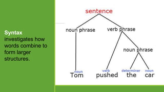 Syntax Sacs Linguistics semantics-syntax-presentation1 | PPTX