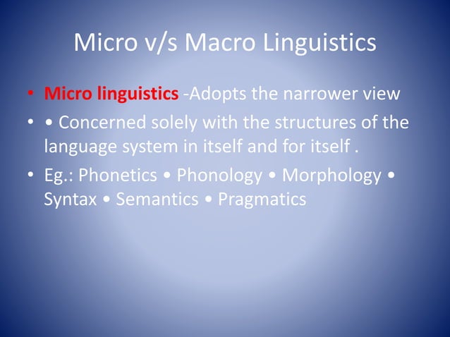 Linguistics Definition And Its Branches PPTX Science