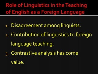 Linguistics and language teaching | PPTX