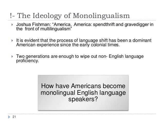 monolingual states