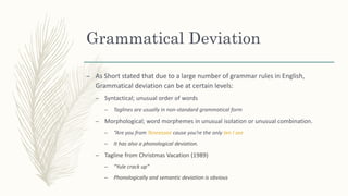 Linguistics levels of foregrounding in stylistics | PPTX