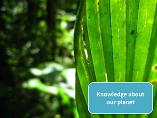 Knowledge about
   our planet
 