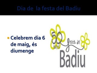  Celebrem dia 6
 de maig, és
 diumenge
 