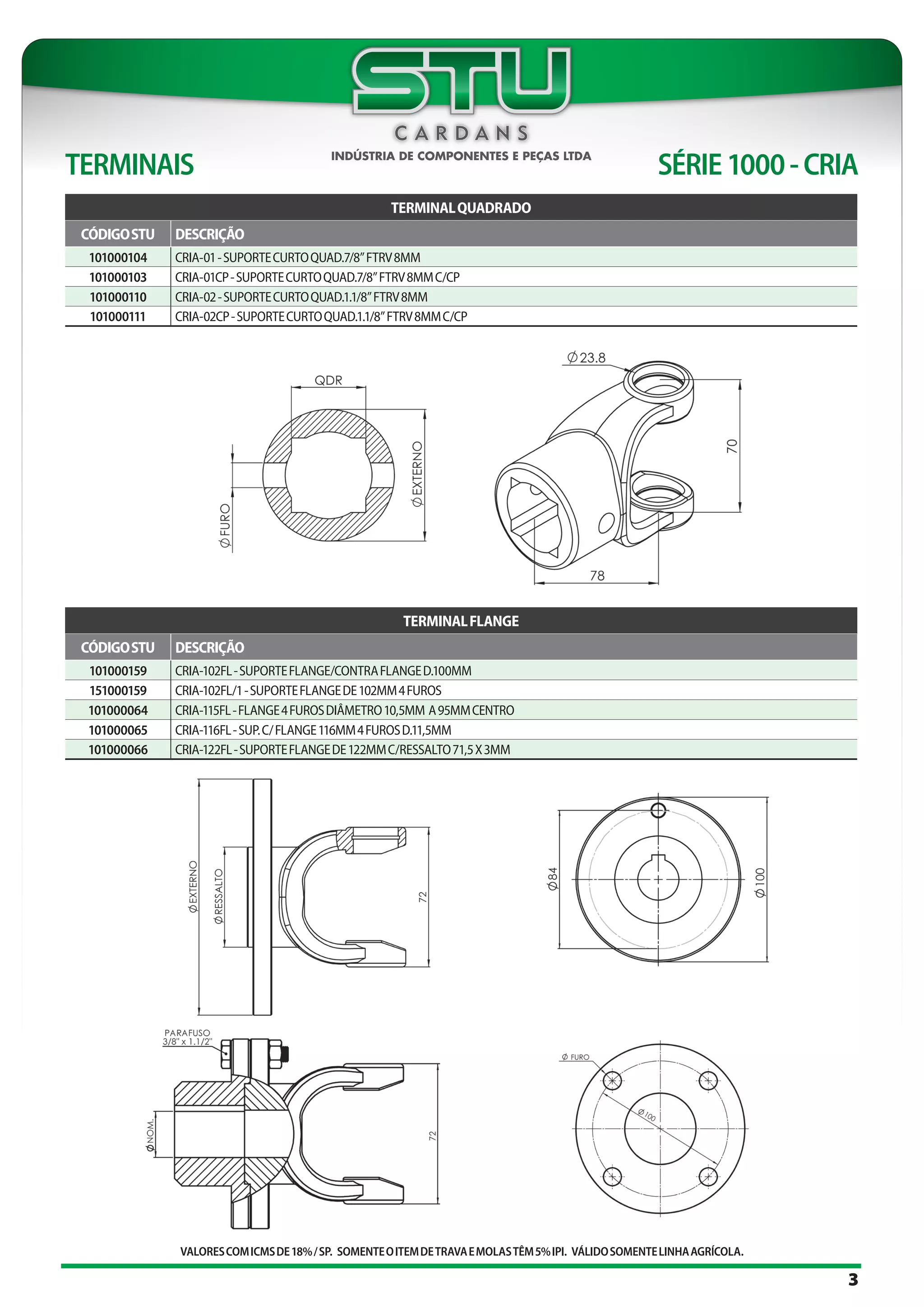 Catalogo Linha Agrícola STU | PDF