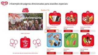 ➢Exemplo de páginas direcionadas para ocasiões especiais
Botões CTA
 