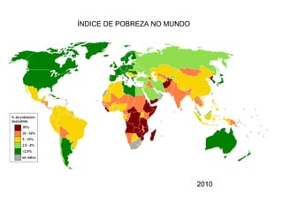 ÍNDICE DE POBREZA NO MUNDO
2010
 