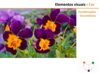 Elementos visuais - Cor
Combinações
Secundárias
 