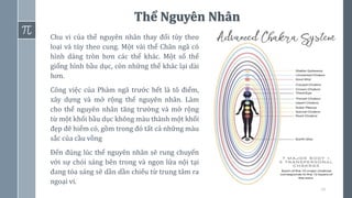 35
Thể Nguyên Nhân
Chu vi của thể nguyên nhân thay đổi tùy theo
loại và tùy theo cung. Một vài thể Chân ngã có
hình dáng tròn hơn các thể khác. Một số thể
giống hình bầu dục, còn những thể khác lại dài
hơn.
Công việc của Phàm ngã trước hết là tô điểm,
xây dựng và mở rộng thể nguyên nhân. Làm
cho thể nguyên nhân tăng trưởng và mở rộng
từ một khối bầu dục không màu thành một khối
đẹp đẽ hiếm có, gồm trong đó tất cả những màu
sắc của cầu vồng
Đến đúng lúc thể nguyên nhân sẽ rung chuyển
với sự chói sáng bên trong và ngọn lửa nội tại
đang tỏa sáng sẽ dần dần chiếu từ trung tâm ra
ngoại vi.
 
