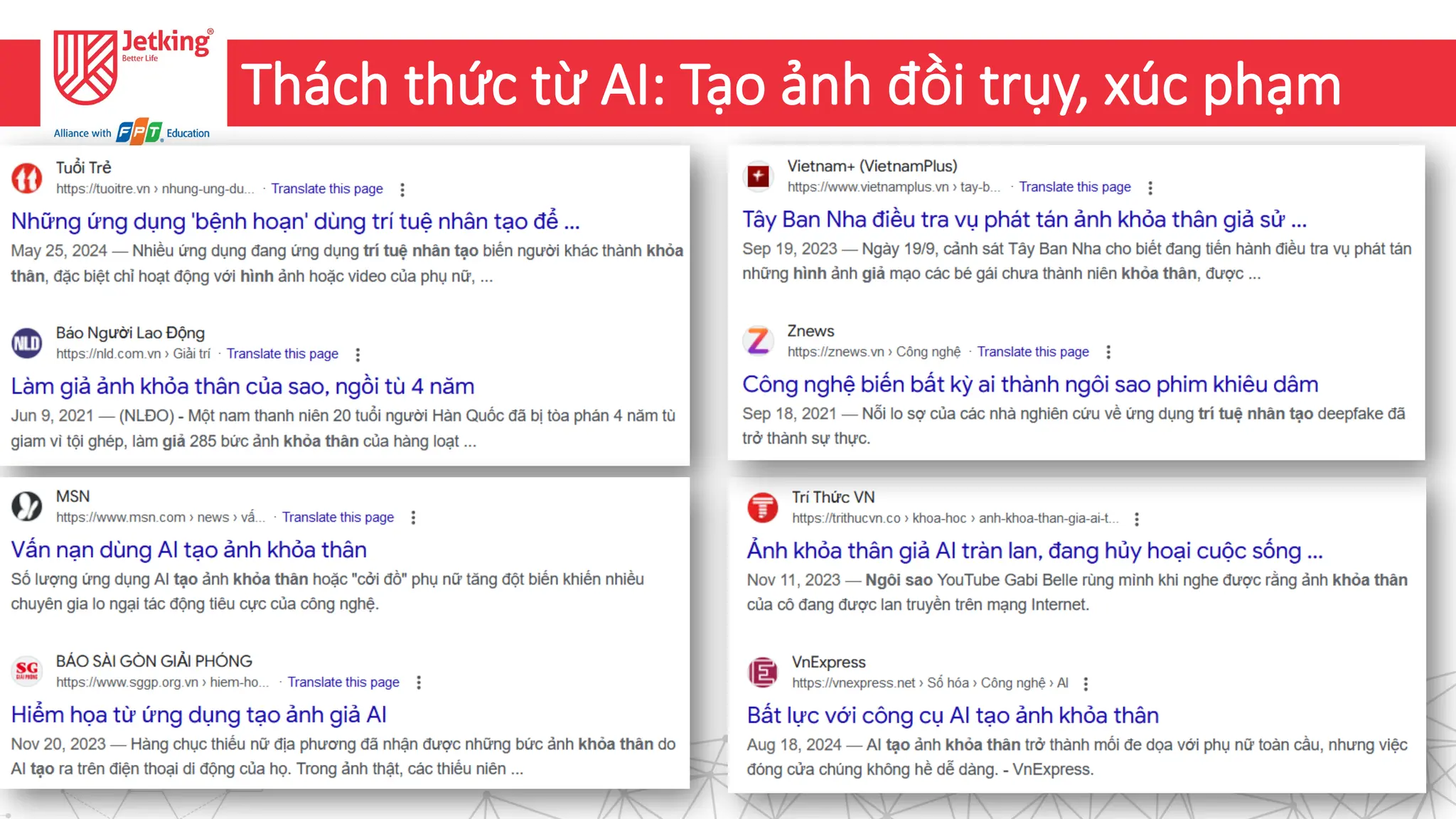 18
Thách thức từ AI: Tạo ảnh đồi trụy, xúc phạm
 