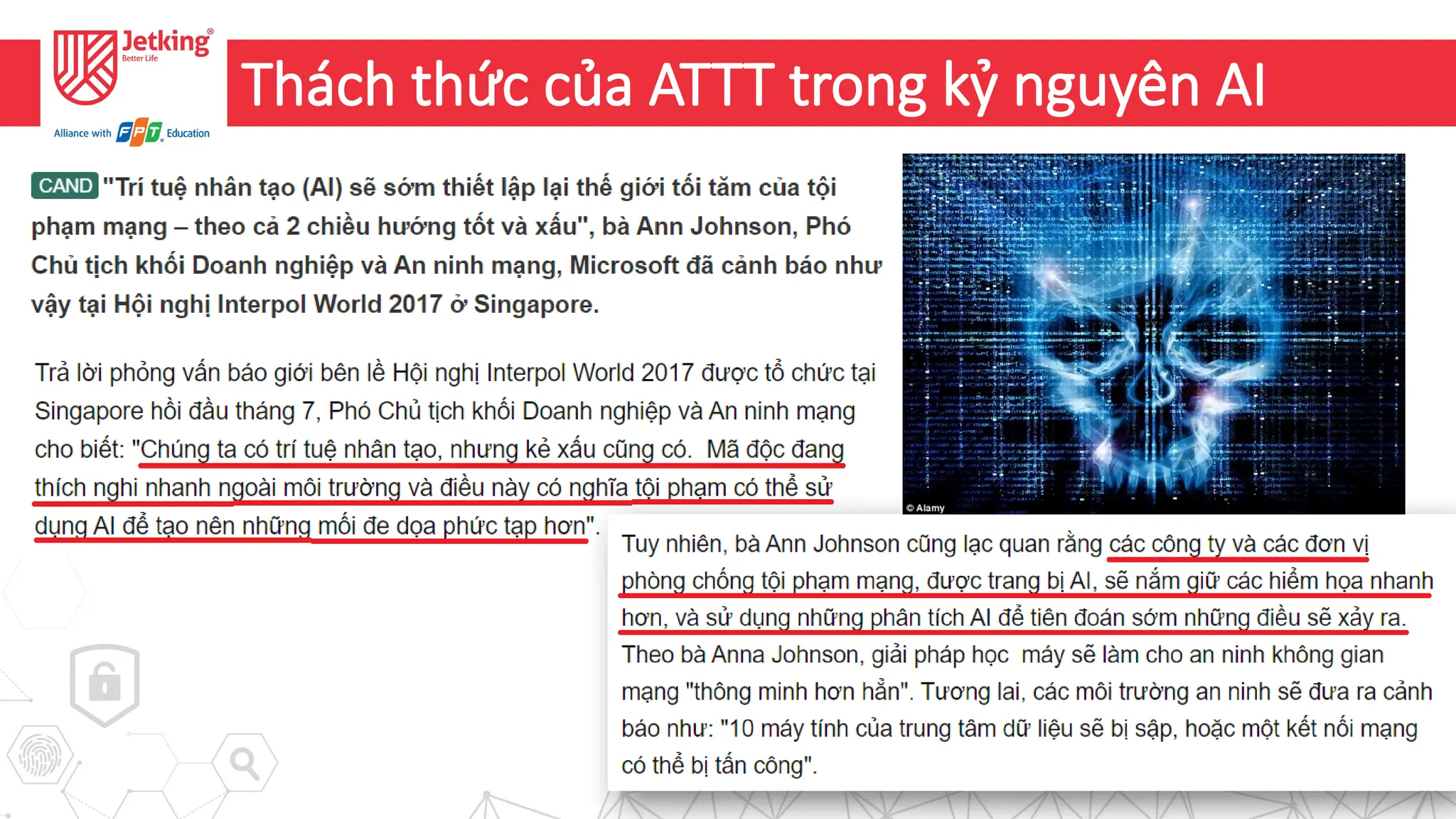 28
Thách thức của ATTT trong kỷ nguyên AI
 