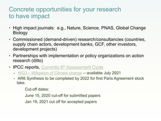 Getting your science into use: how to have impact